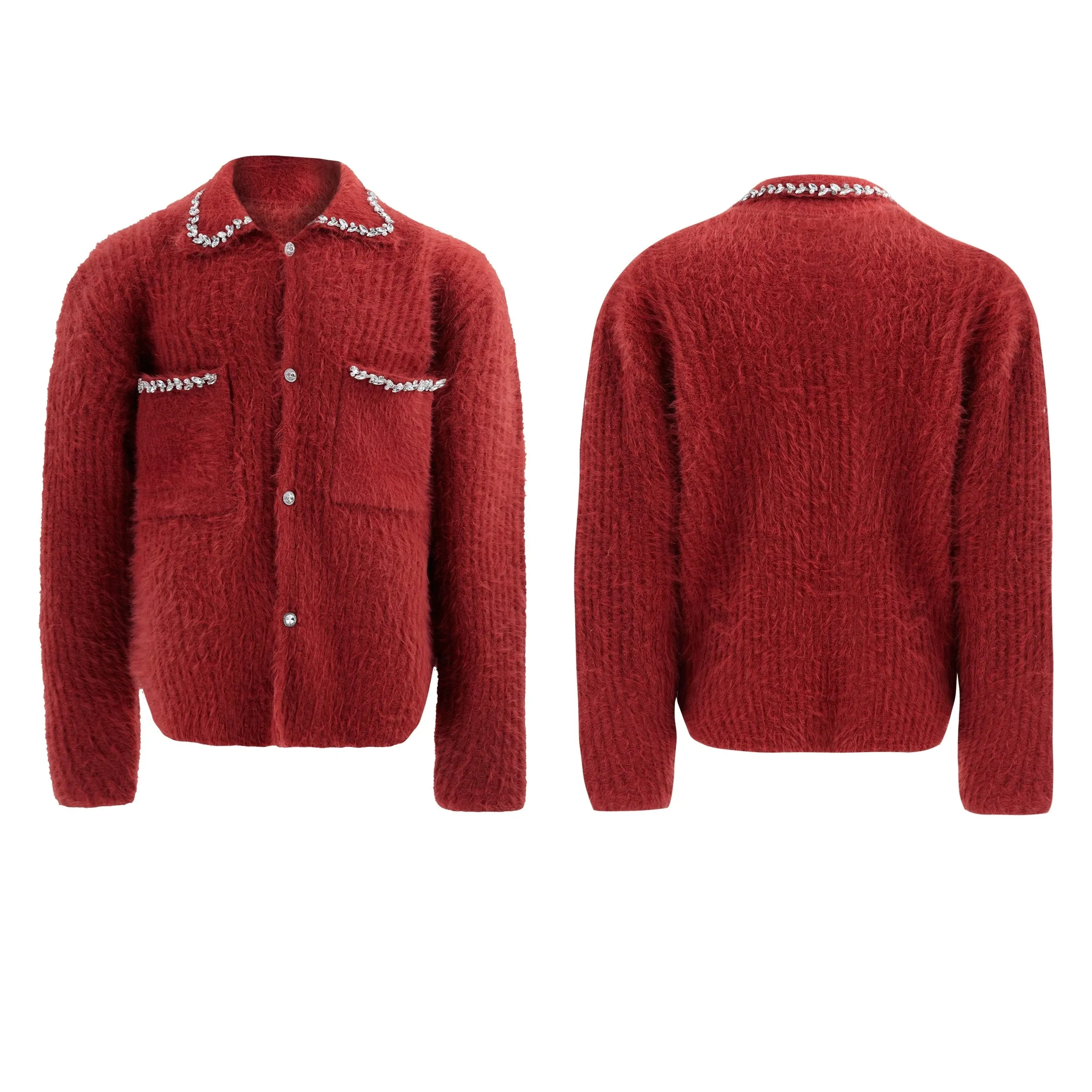 【24s Dec.】Diamond-studded Luxury Cardigan