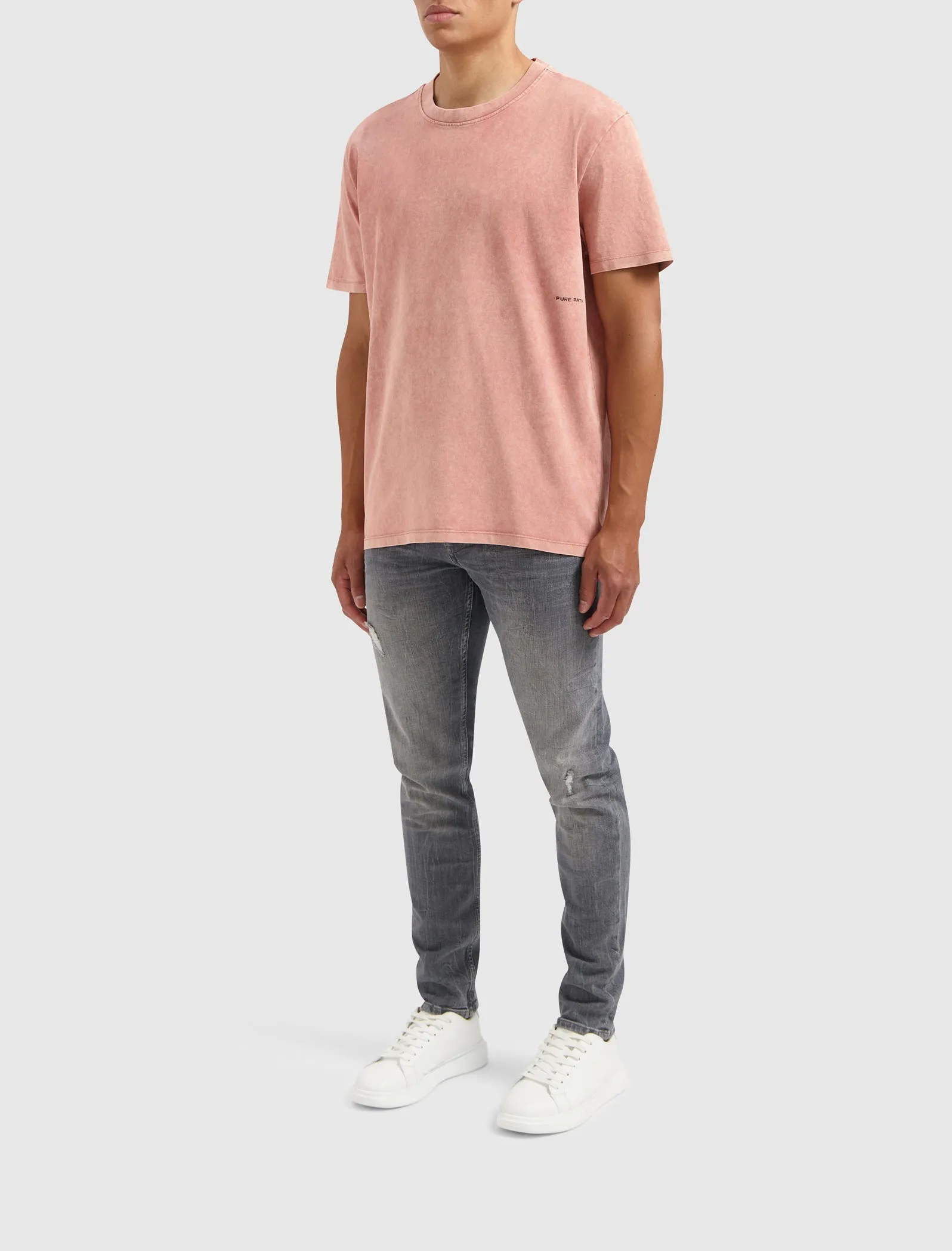 Acid Sideline Wordmark T-shirt | Dark Peach