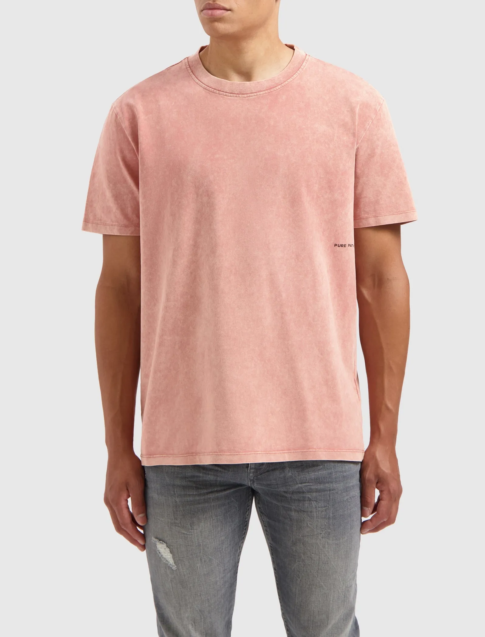 Acid Sideline Wordmark T-shirt | Dark Peach