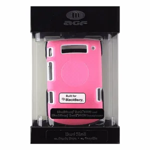 AGF 2 Piece Shell Case and Holster for BlackBerry Torch 9800/9810 - Pink / White