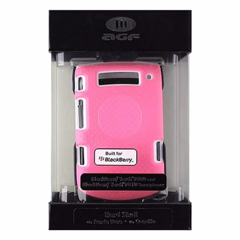 AGF 2 Piece Shell Case and Holster for BlackBerry Torch 9800/9810 - Pink / White