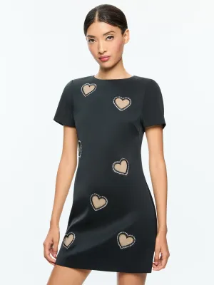 Al9525 Embellished Heart Dress