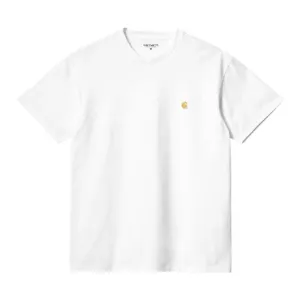 Carhartt WIP Chase T-Shirt - White/Gold