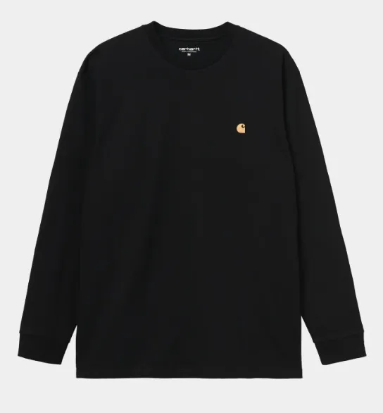 Carhartt WIP L/S Chase T-Shirt - Black/Gold