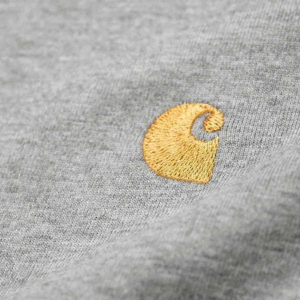 Carhartt WIP S/S Chase T-Shirt Grey Heather - Gold