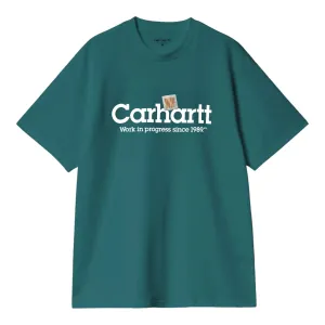 Carhartt WIP S/S Label Script T-Shirt - Malachite