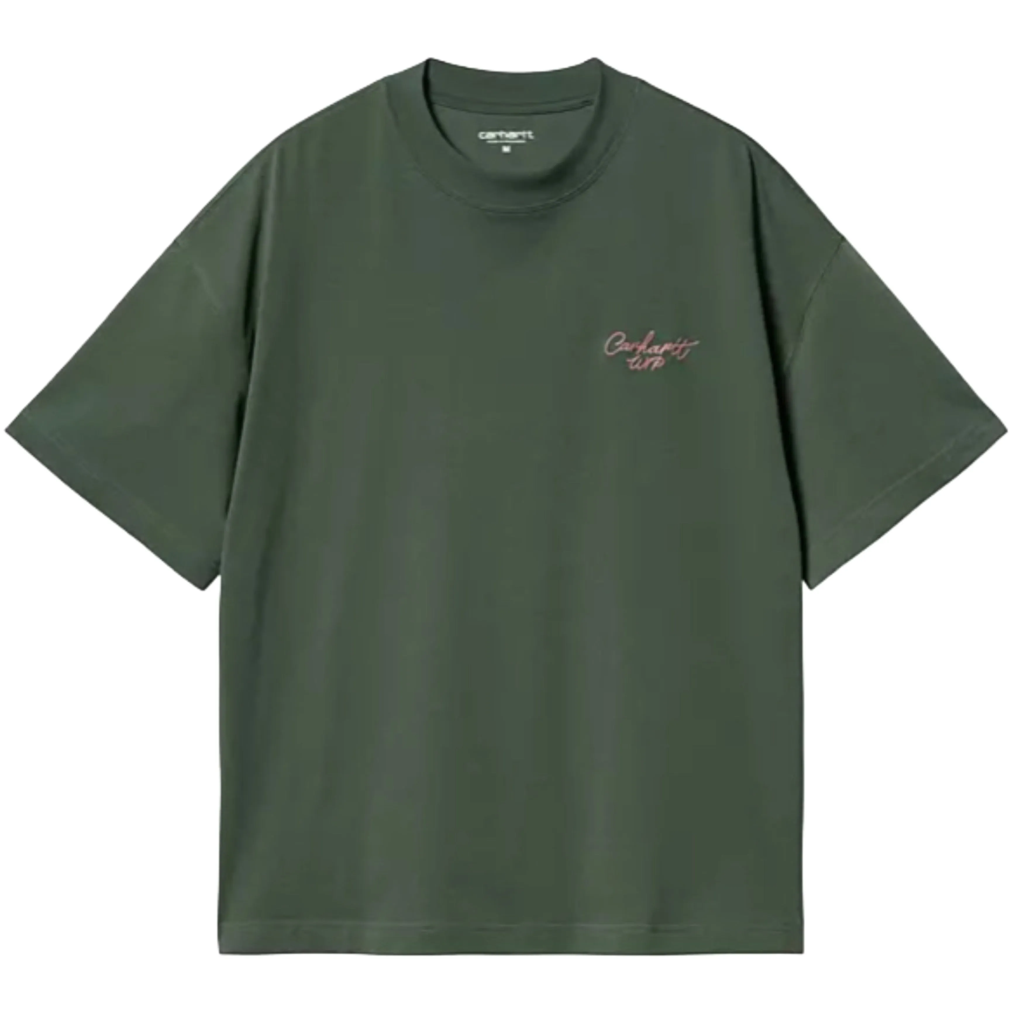 CARHARTT WIP S/S Signature Script T-Shirt Sycamore Tree Dusty Rose