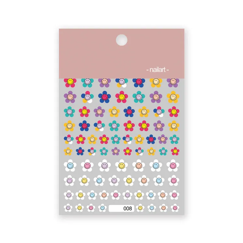 cartoon bear and rabbit star flower puppy 3d three-dimensional nail sticker #s0689