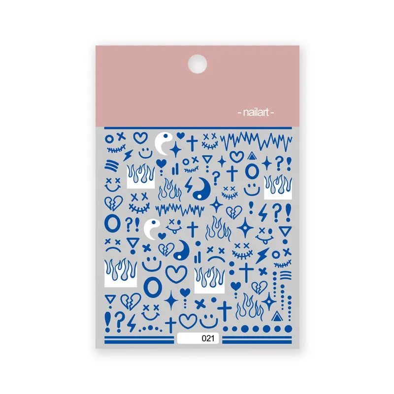 cartoon bear and rabbit star flower puppy 3d three-dimensional nail sticker #s0689