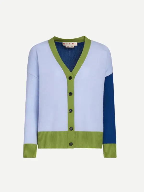 Cashmere Cardigan in Illusion Blue