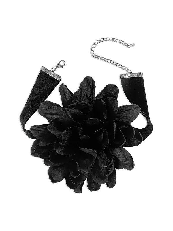 Chains Three-Dimensional Flower Necklaces Accessories