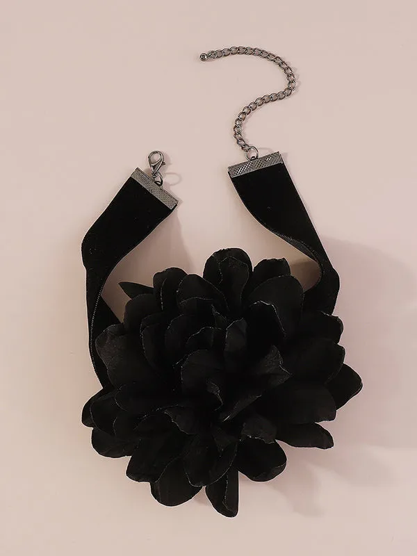 Chains Three-Dimensional Flower Necklaces Accessories