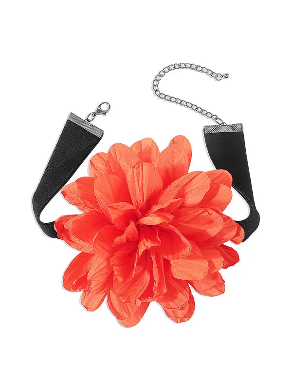 Chains Three-Dimensional Flower Necklaces Accessories