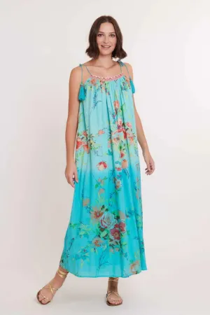 Chatelaine Cotton Maxi  - Aqua