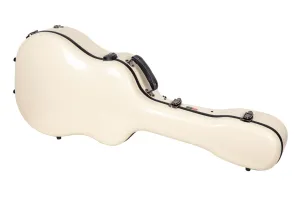 Crossrock CRF2021DIV Acoustic-Dreadnought Fiberglass Guitar Case - Ivory