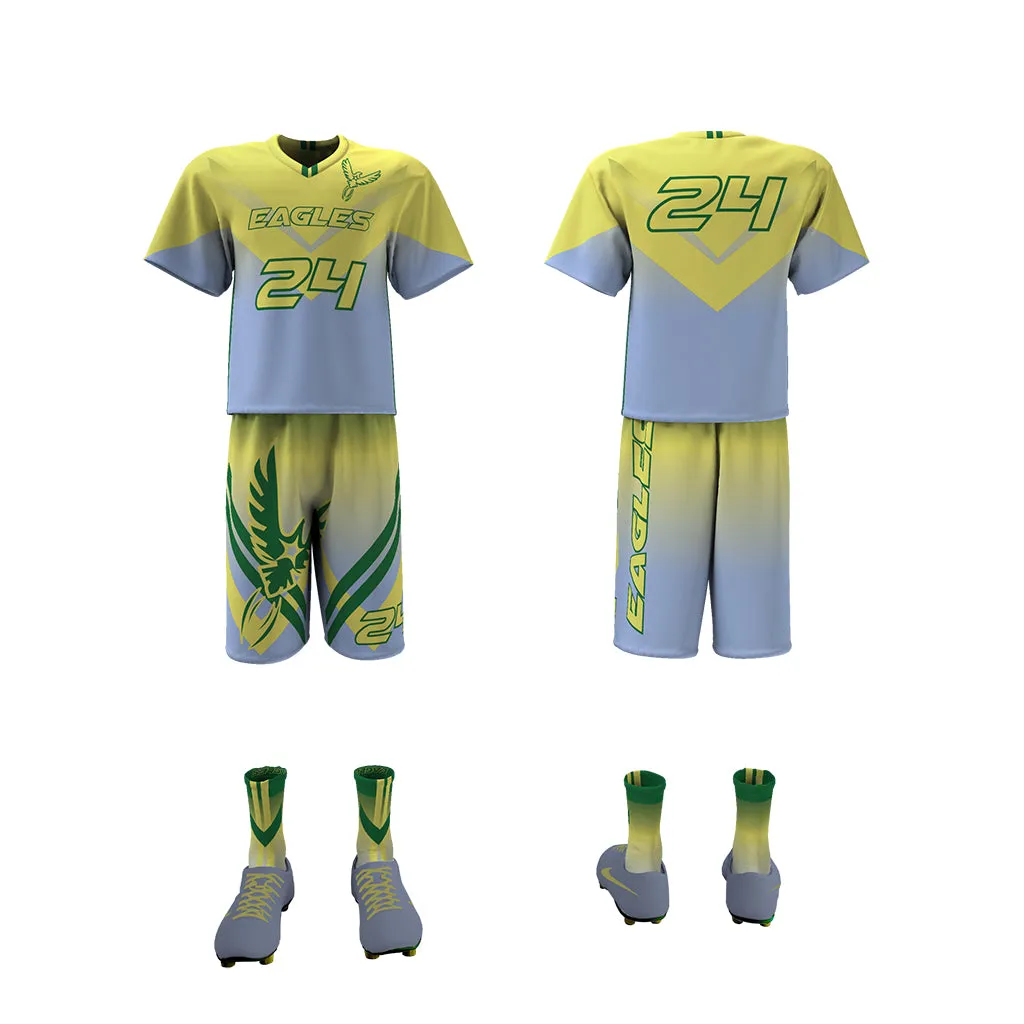 Custom Elite Sublimated Short Sleeve Lacrosse Jersey & Shorts Package