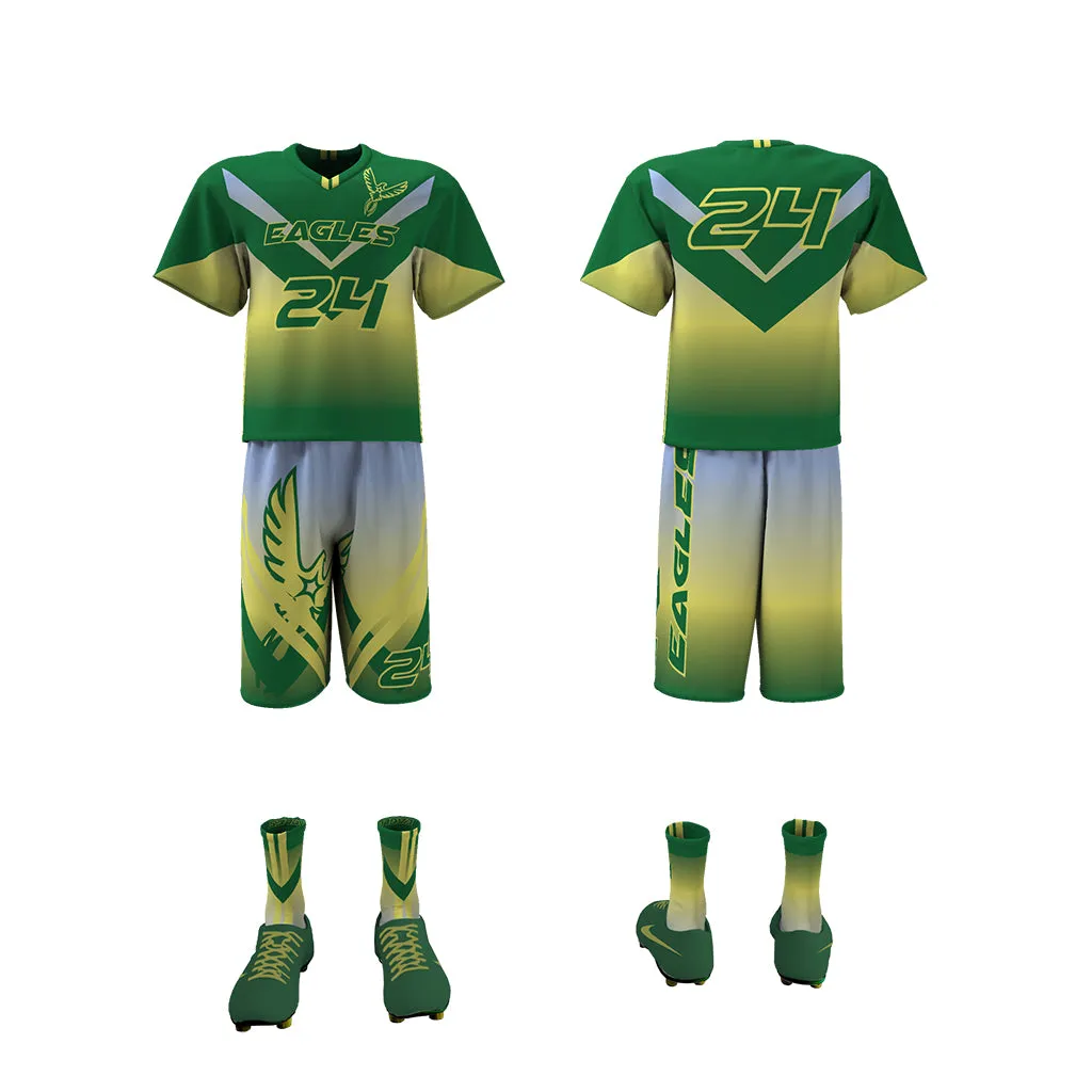 Custom Elite Sublimated Short Sleeve Lacrosse Jersey & Shorts Package