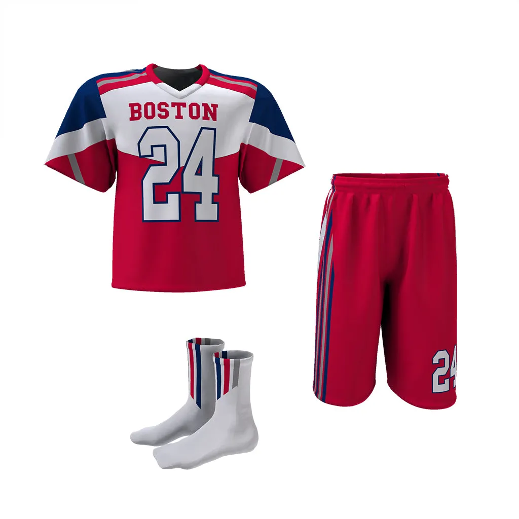 Custom Elite Sublimated Short Sleeve Lacrosse Jersey & Shorts Package