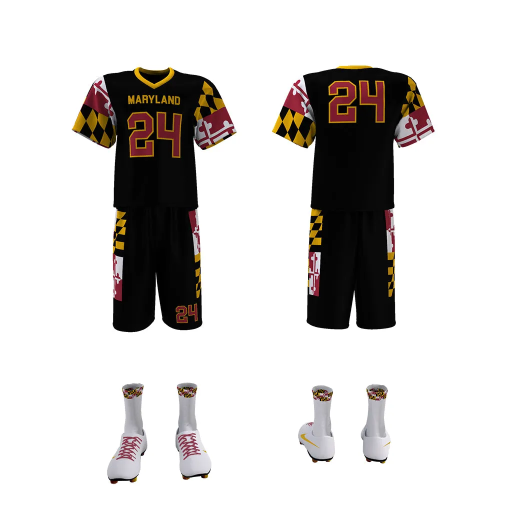 Custom Elite Sublimated Short Sleeve Lacrosse Jersey & Shorts Package