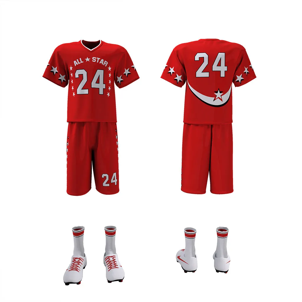 Custom Elite Sublimated Short Sleeve Lacrosse Jersey & Shorts Package