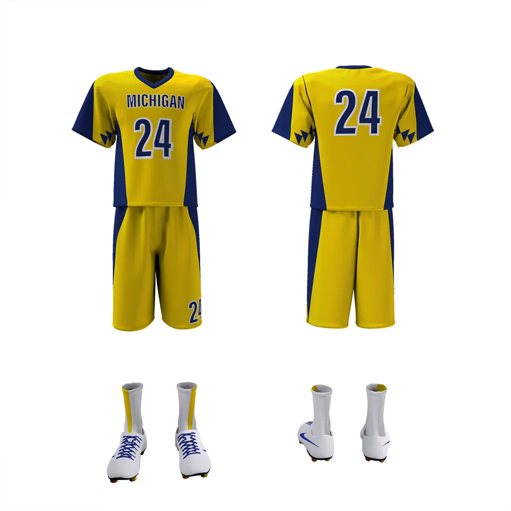 Custom Elite Sublimated Short Sleeve Lacrosse Jersey & Shorts Package