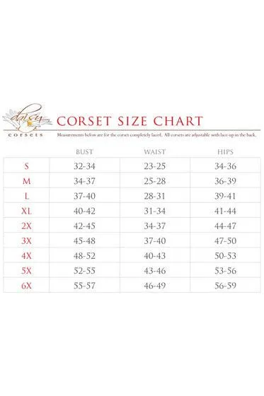 Daisy Corsets Top Drawer 4 PC Sequin Cop Corset Dress Costume