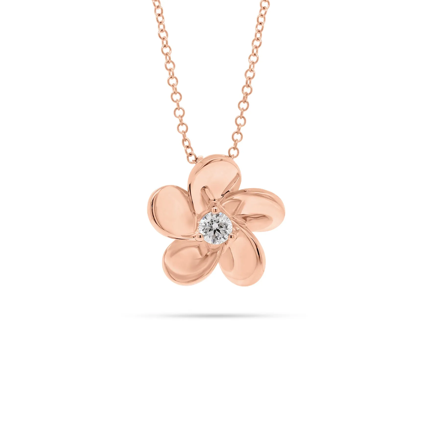 Diamond Simple Flower Pendant