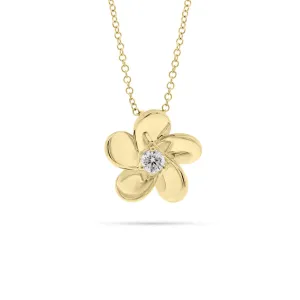 Diamond Simple Flower Pendant