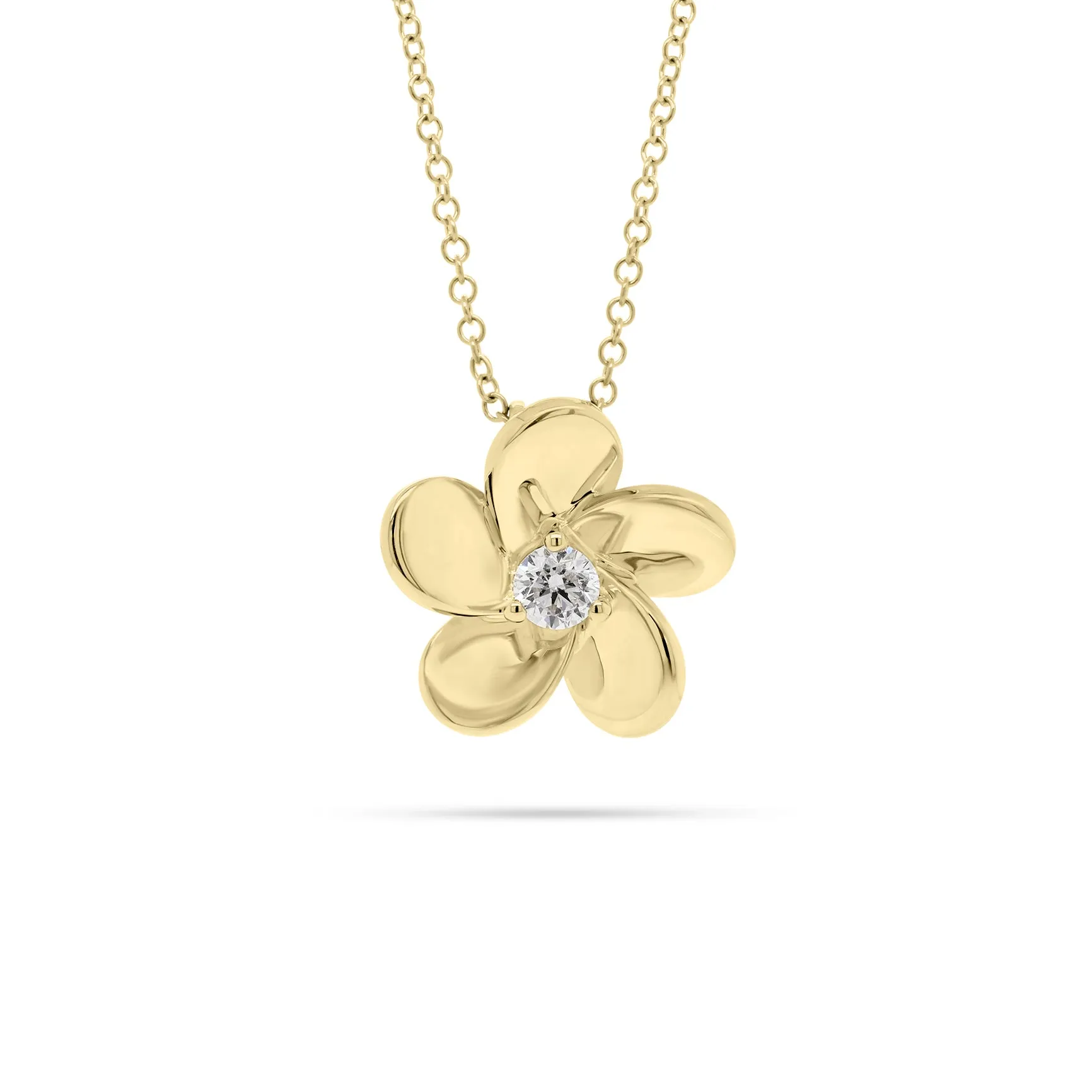 Diamond Simple Flower Pendant