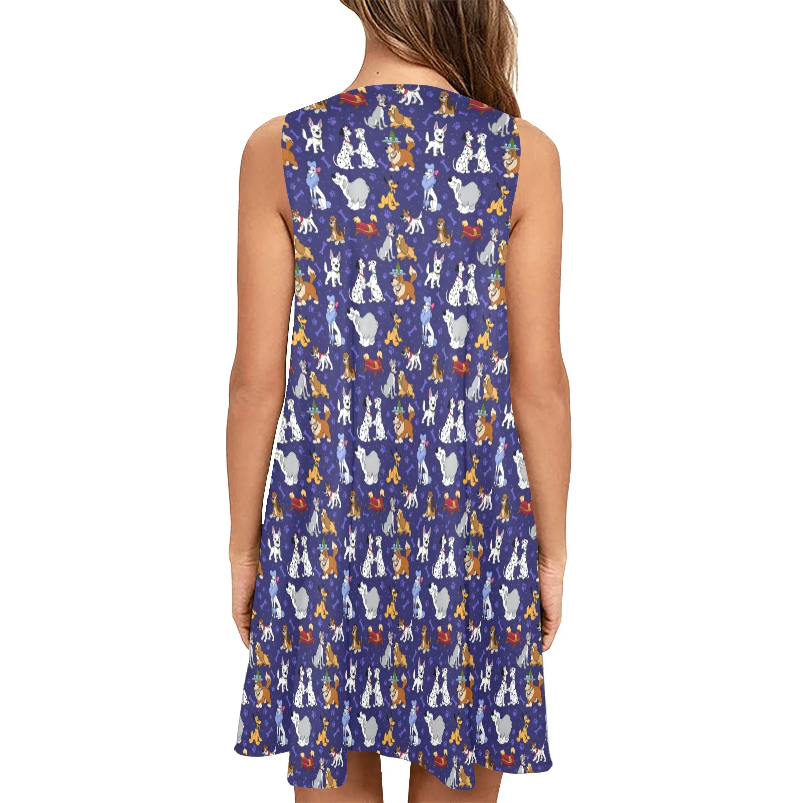 Dog Favorites Sleeveless A-Line Pocket Dress