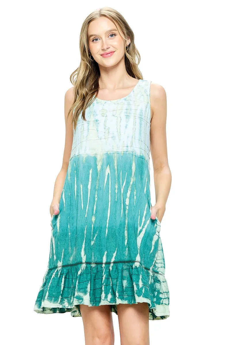 Dress Tie Dye Textured Fabric