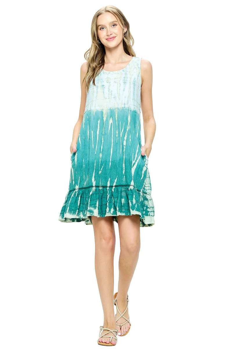 Dress Tie Dye Textured Fabric