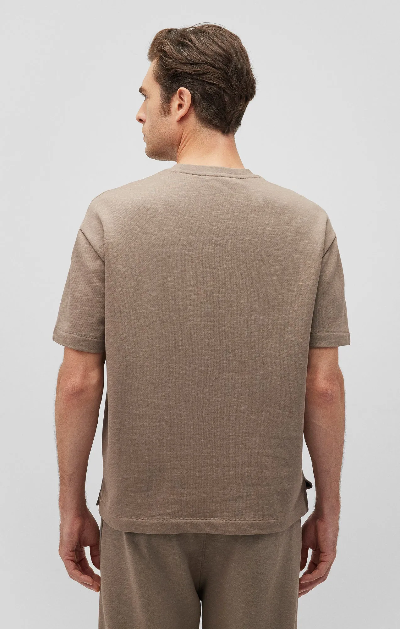 DROP SHOULDER T-SHIRT IN BRINDLE