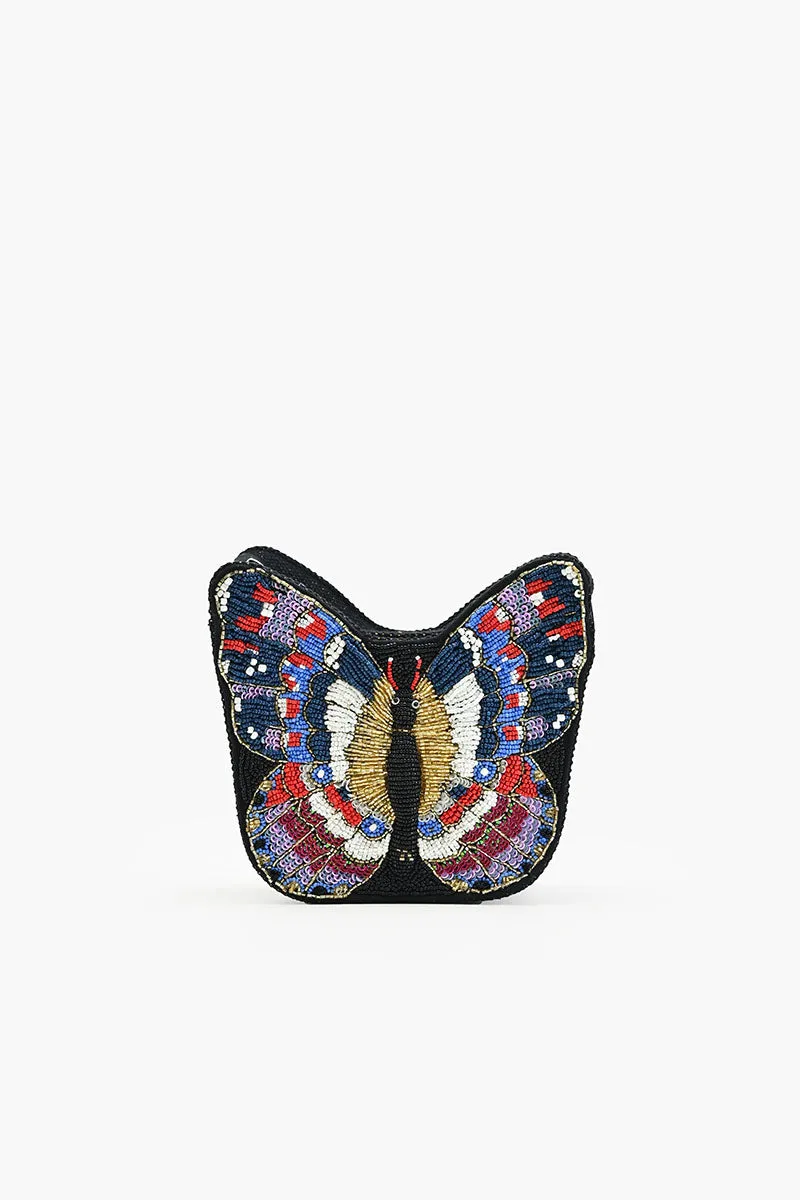 Embellished Butterfly Shaped Crossbody Bag