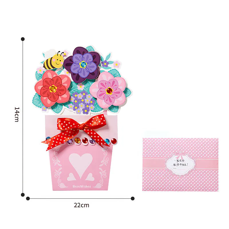 Exquisite Greeting Card Three-dimensional Flower Gifts