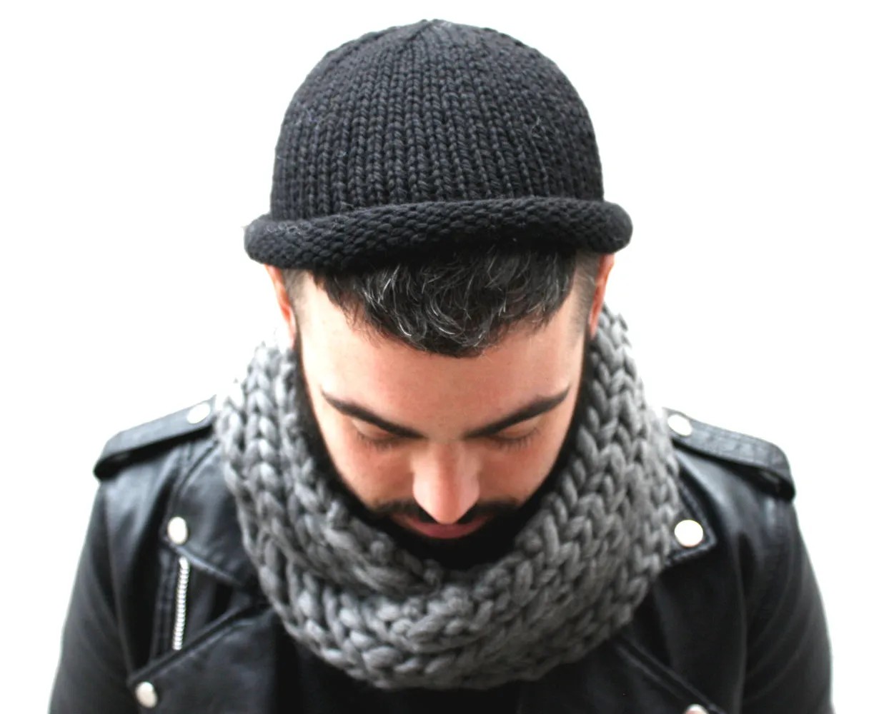 Fisherman Beanie, hand knit men's toque