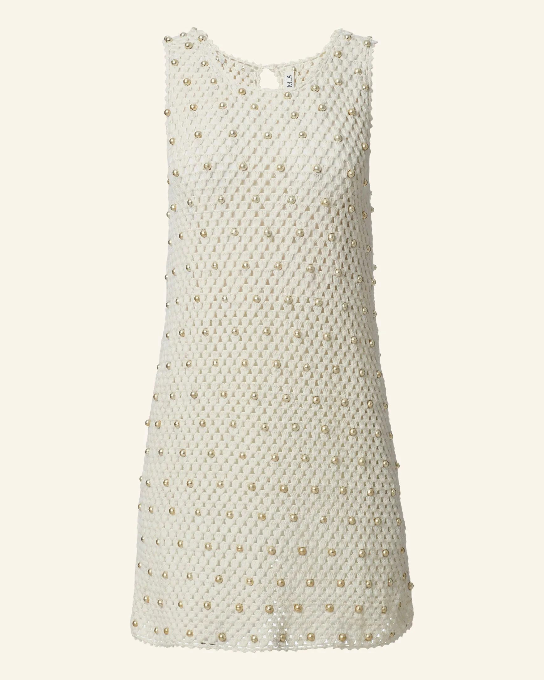 Gia Bone and Bead Crochet Dress