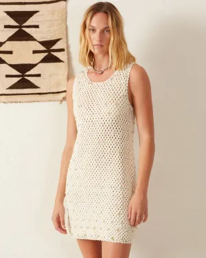 Gia Bone and Bead Crochet Dress