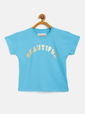 Girls Blue Beautiful T-Shirt