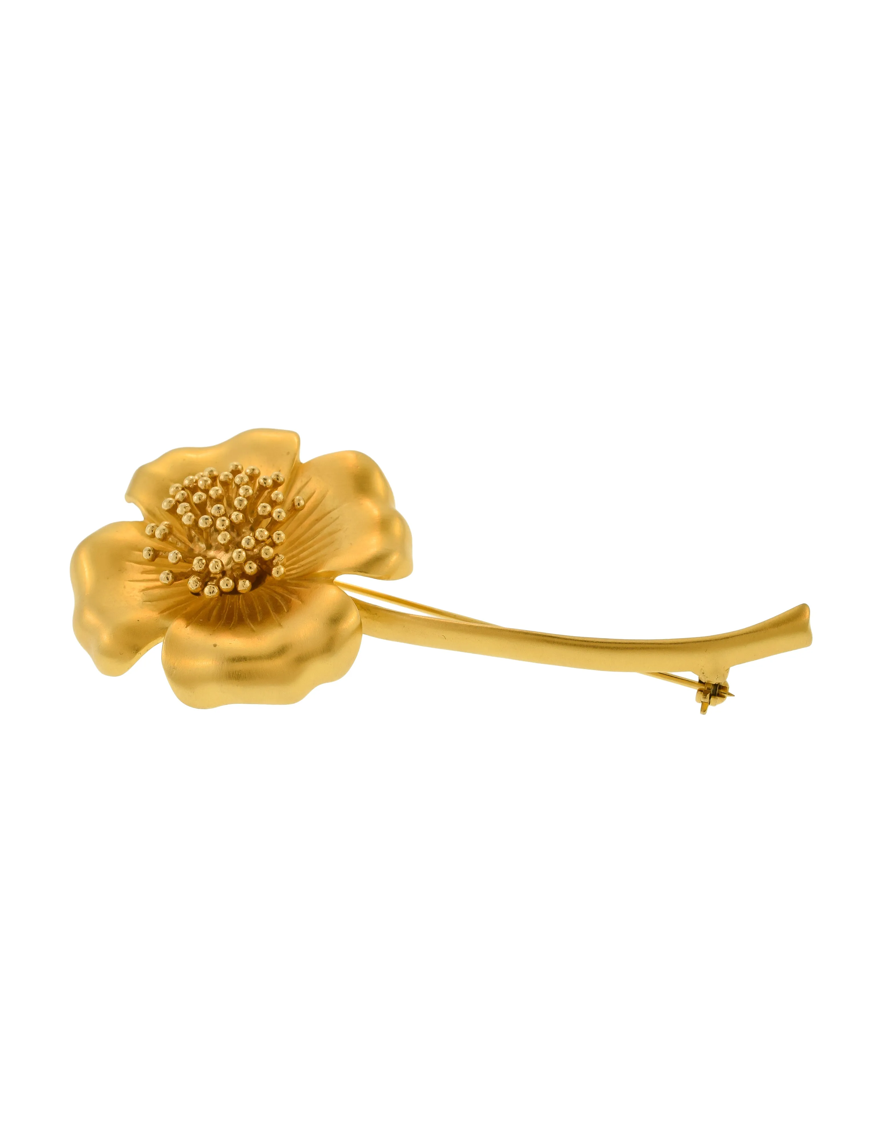 Givenchy Vintage Large Gold Flower Brooch Pin