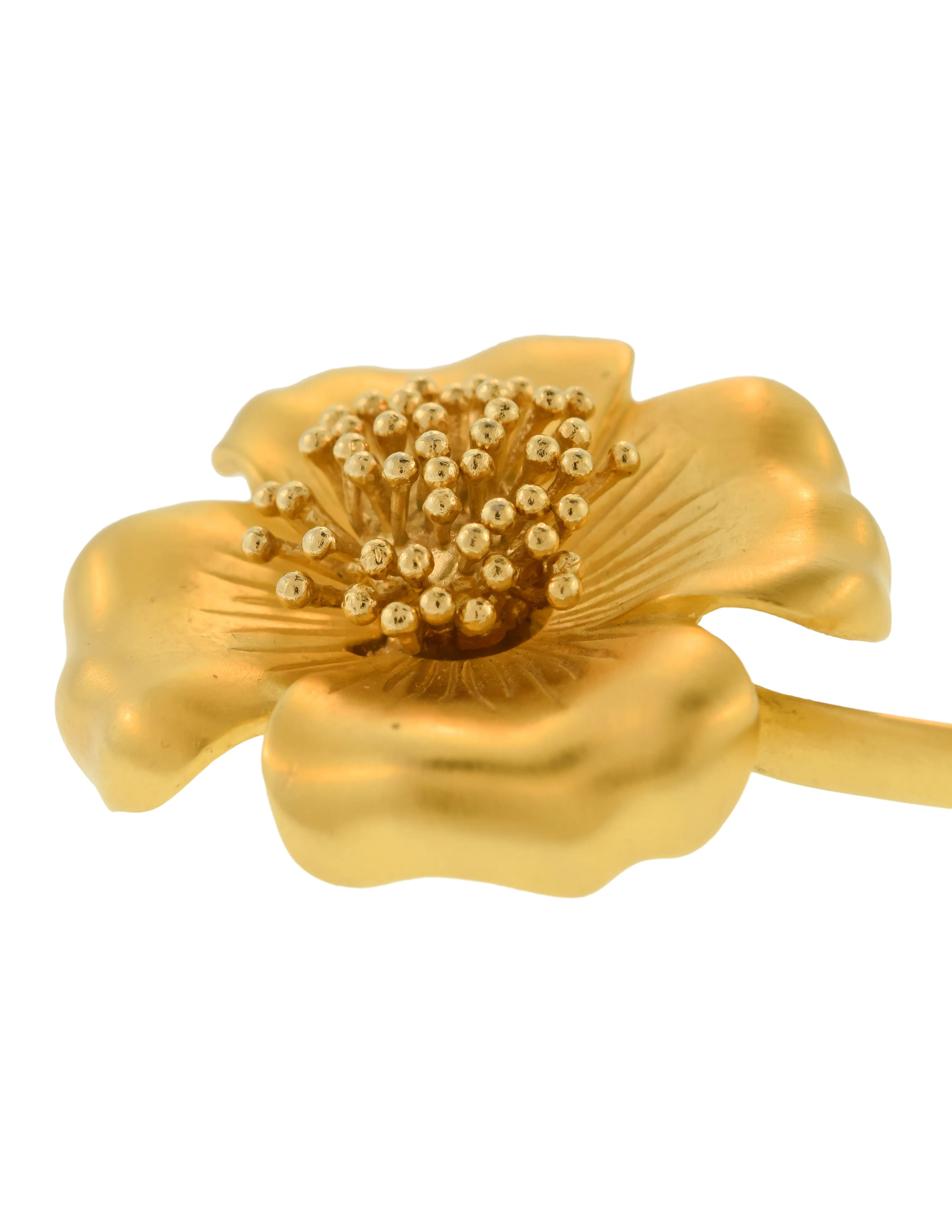 Givenchy Vintage Large Gold Flower Brooch Pin