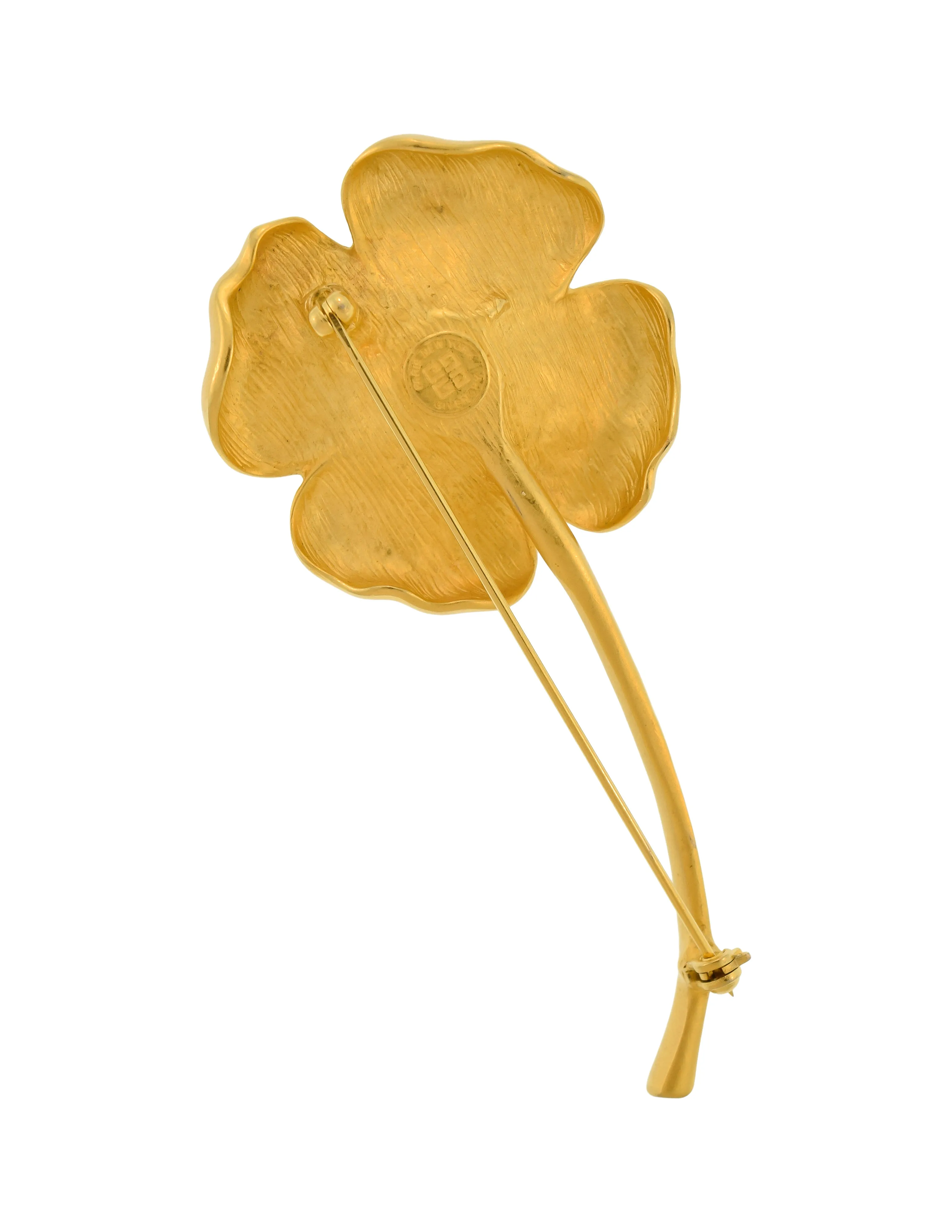 Givenchy Vintage Large Gold Flower Brooch Pin