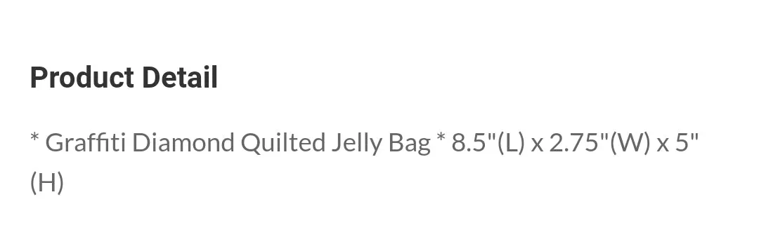 Graffiti Jelly Bag