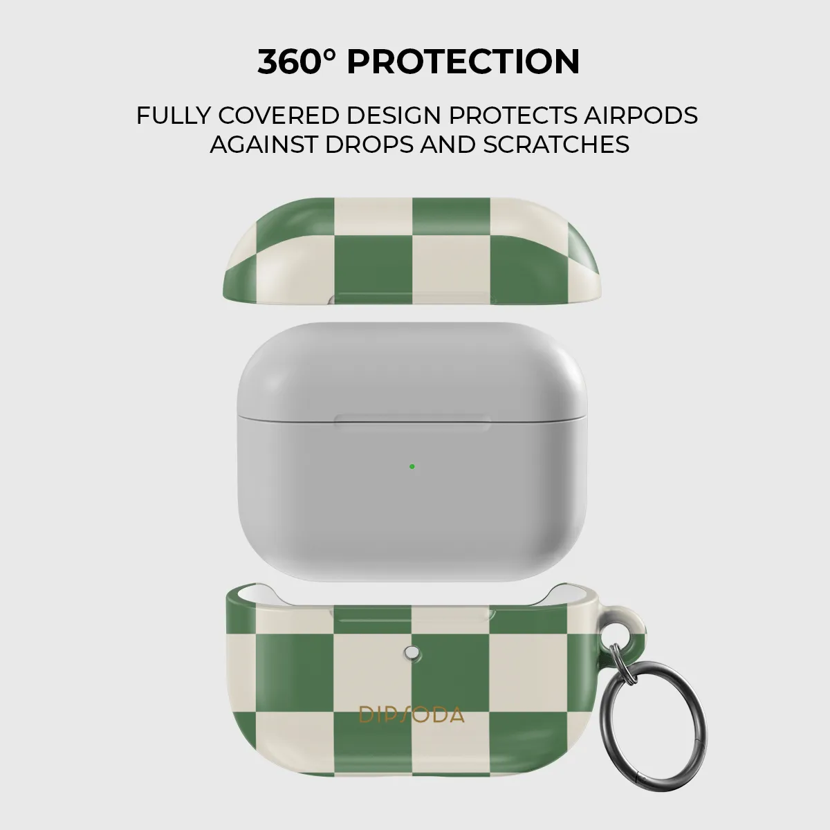 Green Checkers AirPods Case