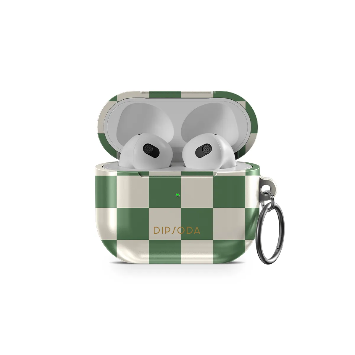 Green Checkers AirPods Case