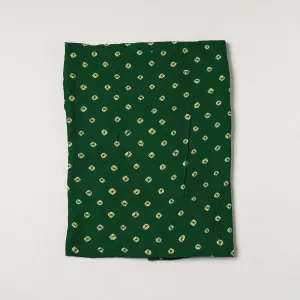 Green - Kutch Bandhani Tie-Dye Soft Cotton Precut Fabric (0.8 meter)