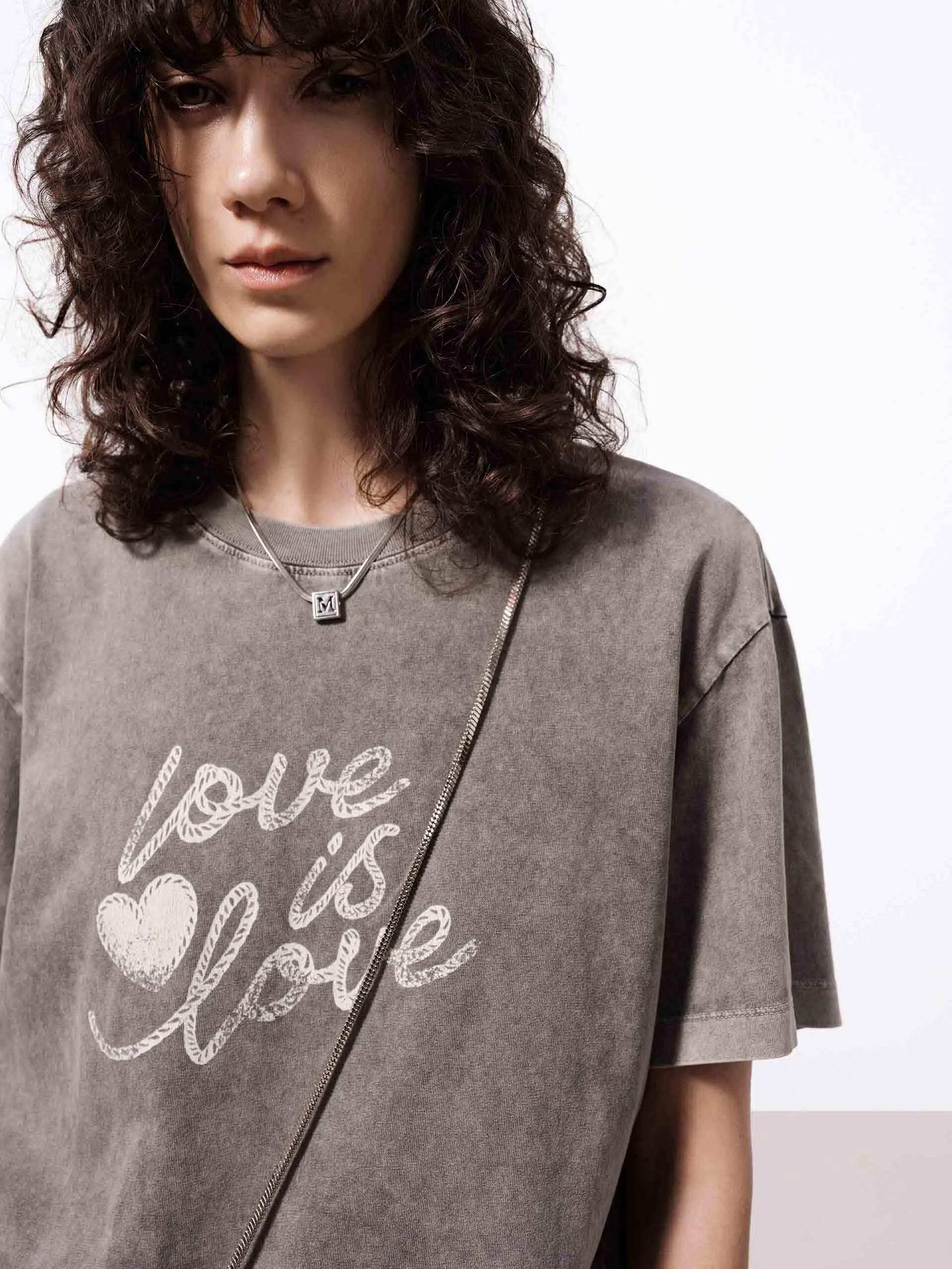 Heart Print Loose T-shirt