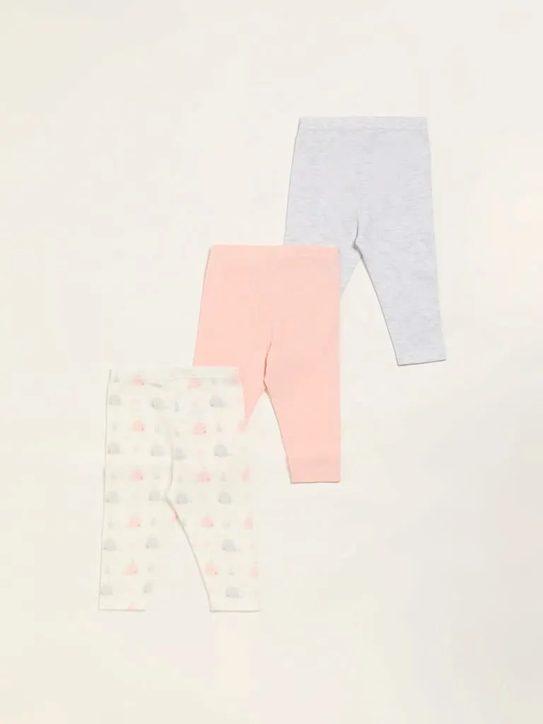 HOP Baby Pink Pants - Pack of 3