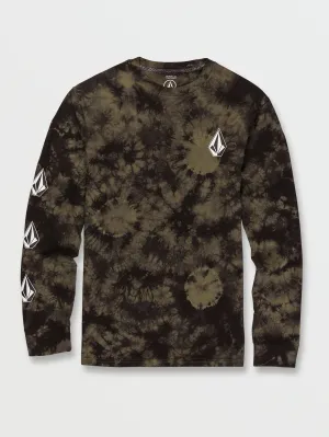 Iconic Stone Dye Long Sleeve Tee - Military