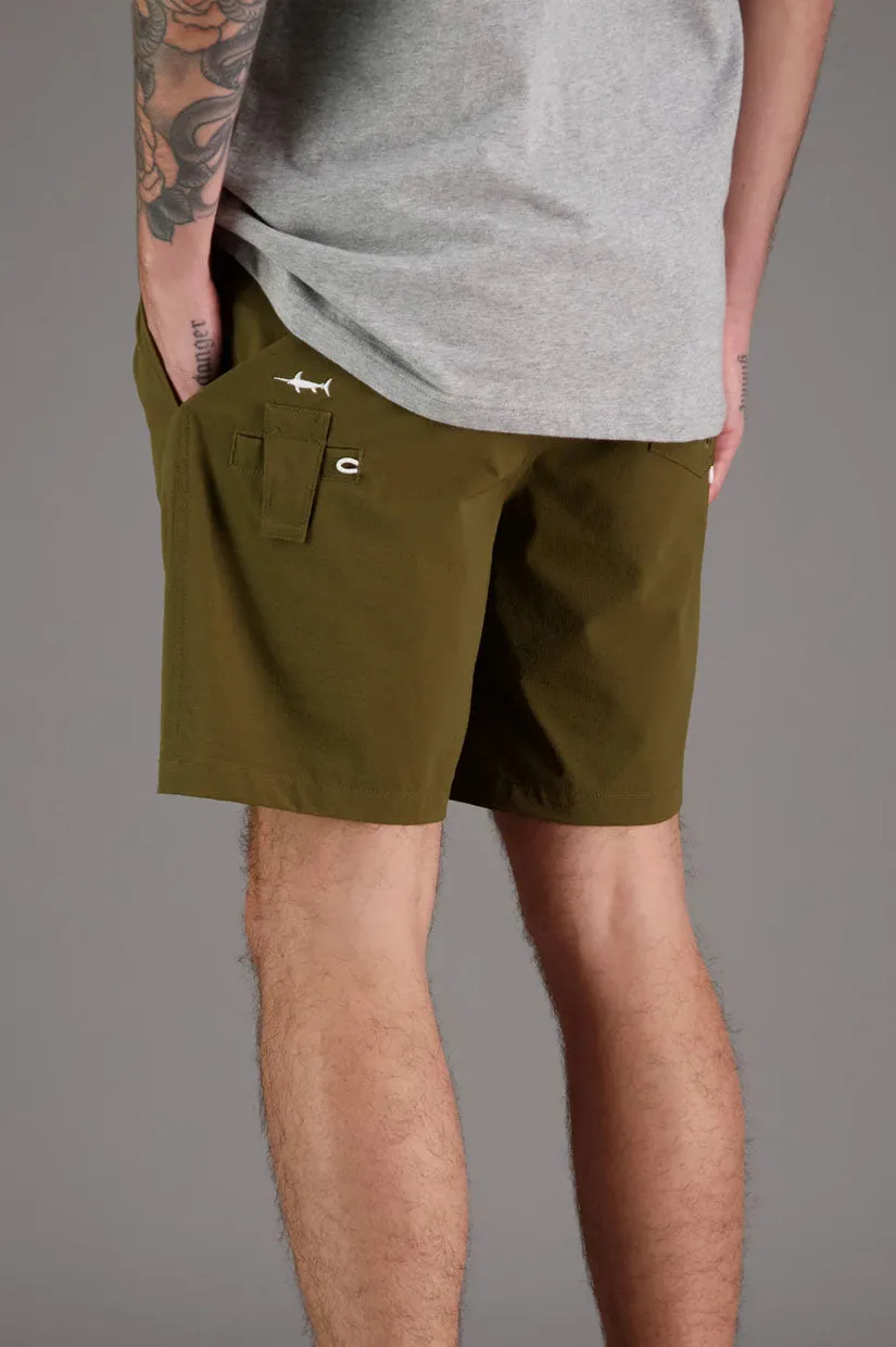 Just Another Fisherman Crewman Shorts - Olive